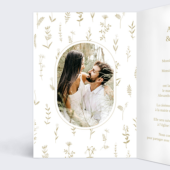 Faire-part Mariage Amande Douce