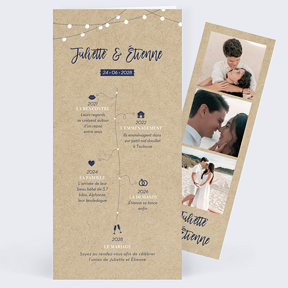 Faire-part Mariage Notre Histoire
