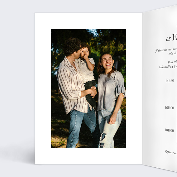 Faire-part Mariage Famille Romantique