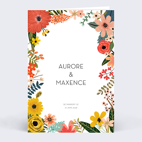 Faire part mariage Bouquet Printanier