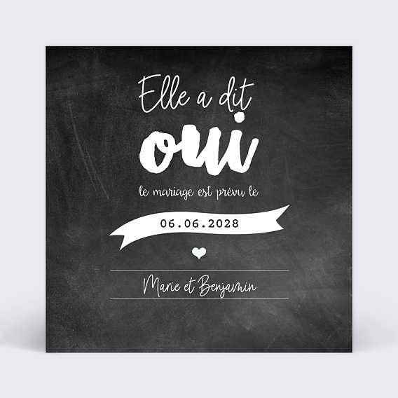 Faire part mariage Jolie Craie