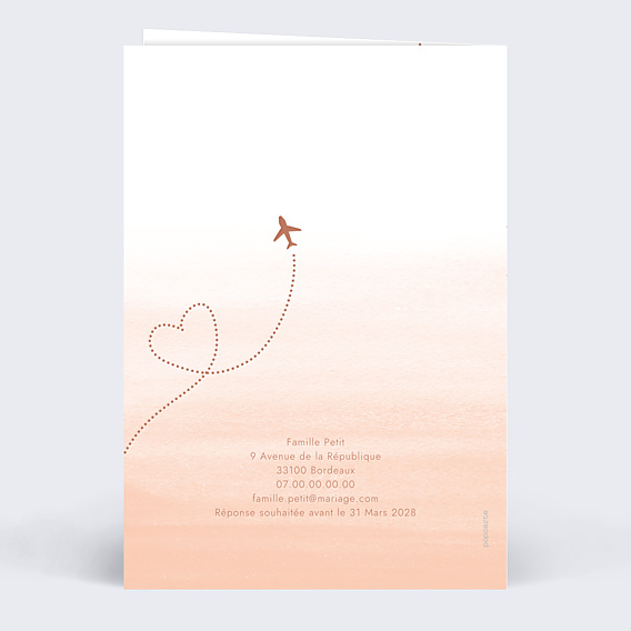 Faire-part Mariage Amoureux Voyageurs