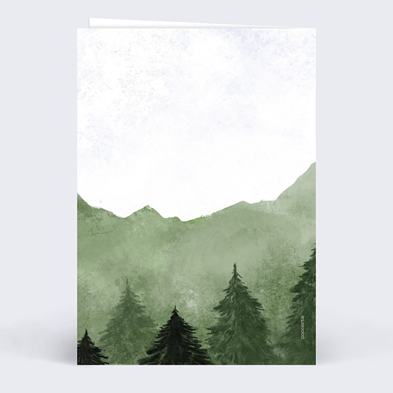 Faire part mariage Forêt Verte Verso