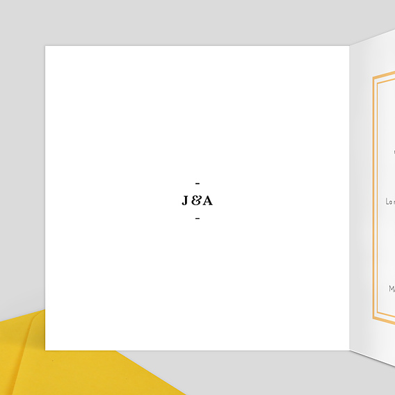 Faire part mariage Années 20 Intérieur Gauche