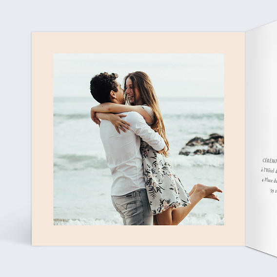 Faire part mariage Arche Bohème Intérieur Gauche