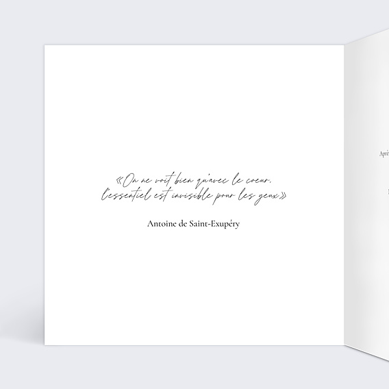 Faire part mariage Bohème Couronne Intérieur Gauche