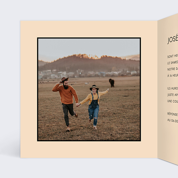 Faire part mariage Bold Intérieur Gauche