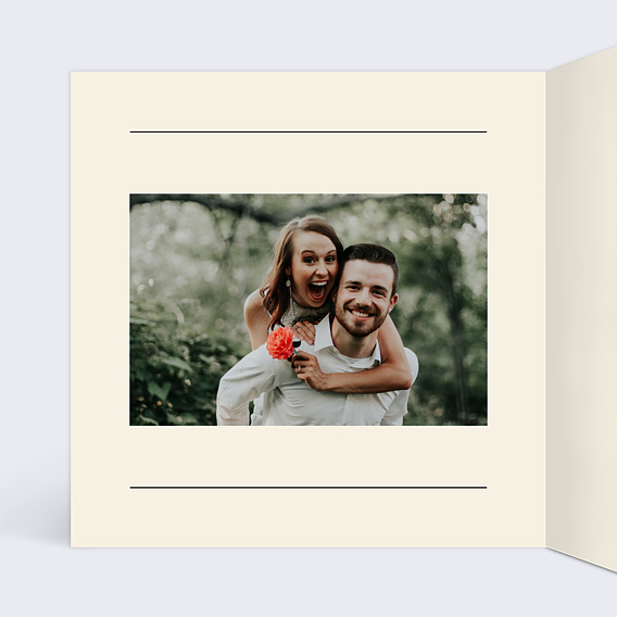 Faire part mariage Booklover Intérieur Gauche