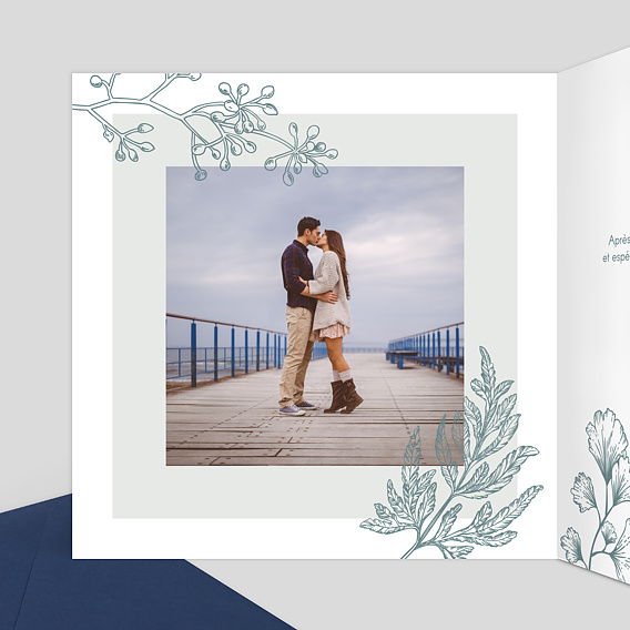 Faire part mariage Botanic Wedding Intérieur Gauche