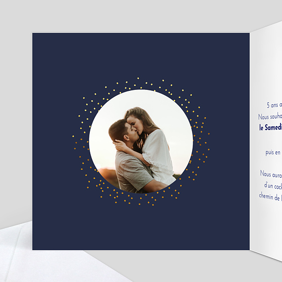 Faire part mariage Bulles Pétillantes Intérieur Gauche