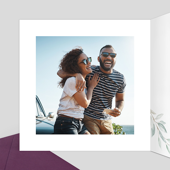 Faire part mariage Calligraphie Intérieur Gauche