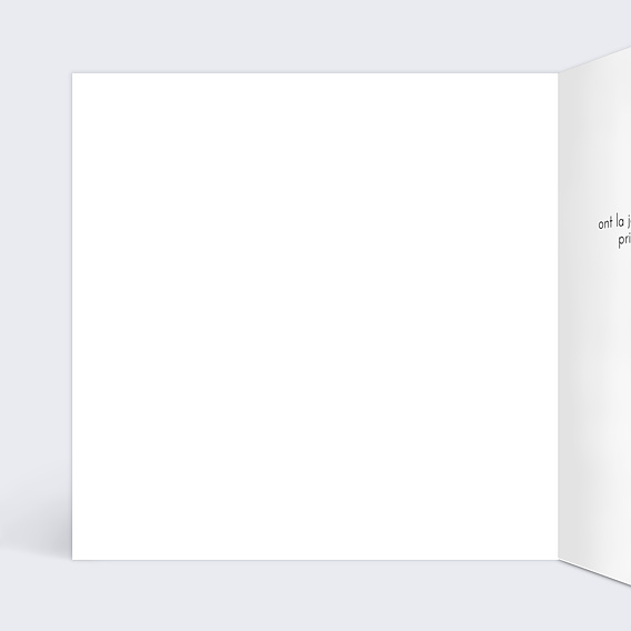 Faire part mariage Classique avec prénoms Intérieur Gauche