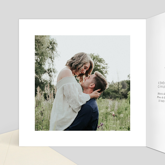 Faire part mariage Complicité Intérieur Gauche