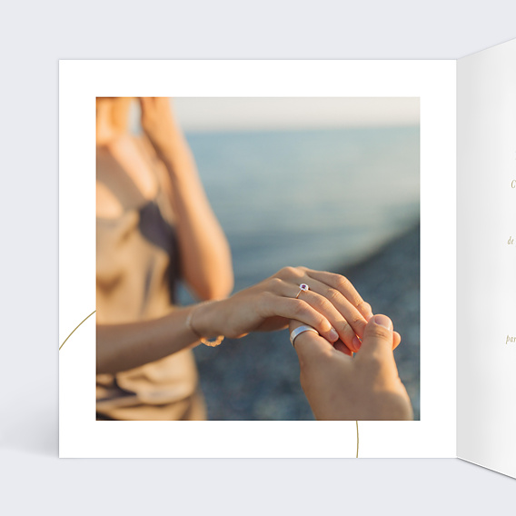 Faire part mariage Couronne Intérieur Gauche