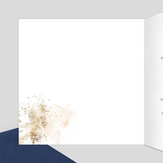 Faire part mariage Dorure Mystique Intérieur Gauche