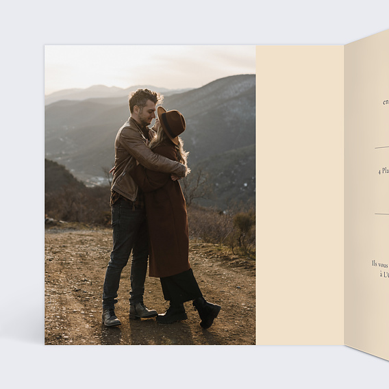 Faire part mariage Eclat Pinceau Intérieur Gauche