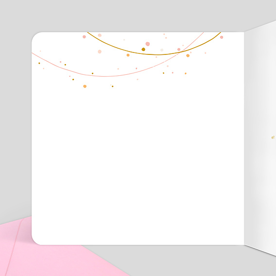 Faire part mariage Fairy lights Intérieur Gauche