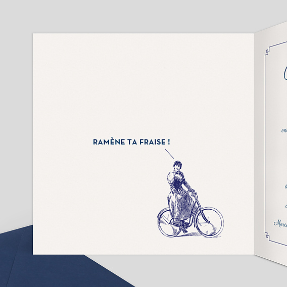 Faire part mariage Hirondelle d'Amour Intérieur Gauche