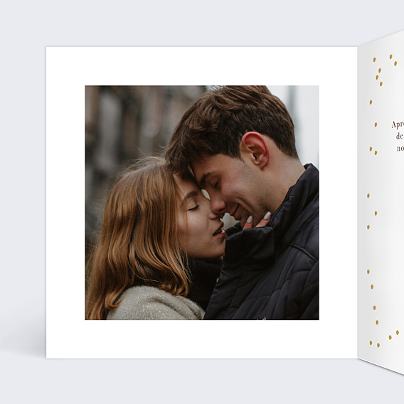 Faire part mariage Jardin de Noël Intérieur Gauche