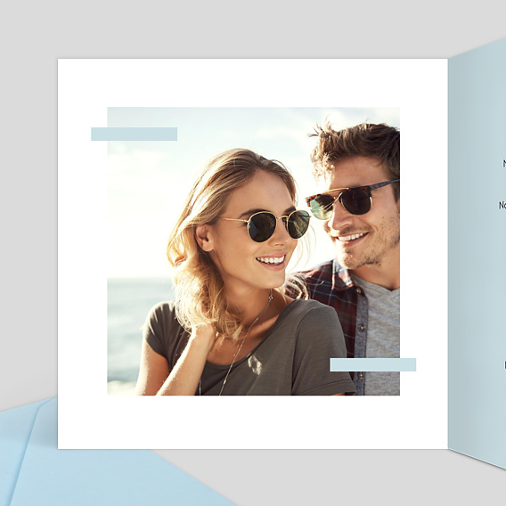 Faire part mariage Original Mots Croisés Intérieur Gauche