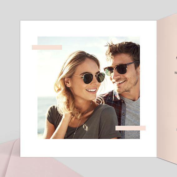 Faire part mariage Original Mots Mêlés Intérieur Gauche