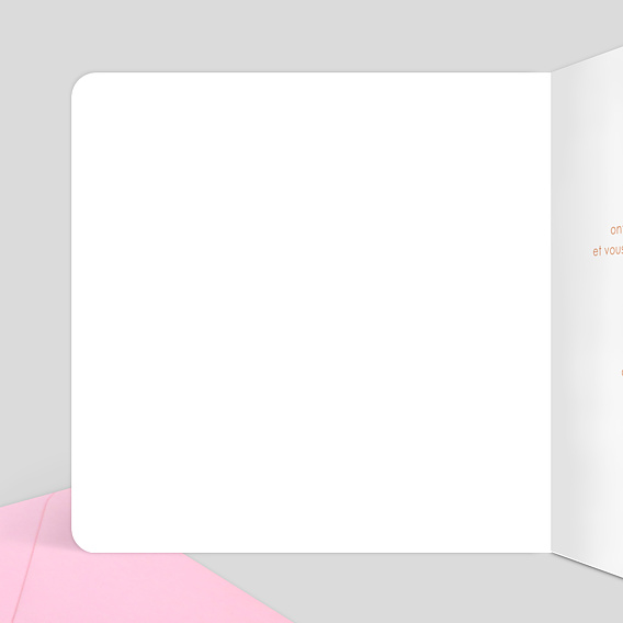 Faire part mariage Petite Fleur Intérieur Gauche