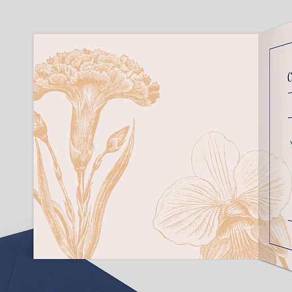 Faire part mariage Printemps Intérieur Gauche