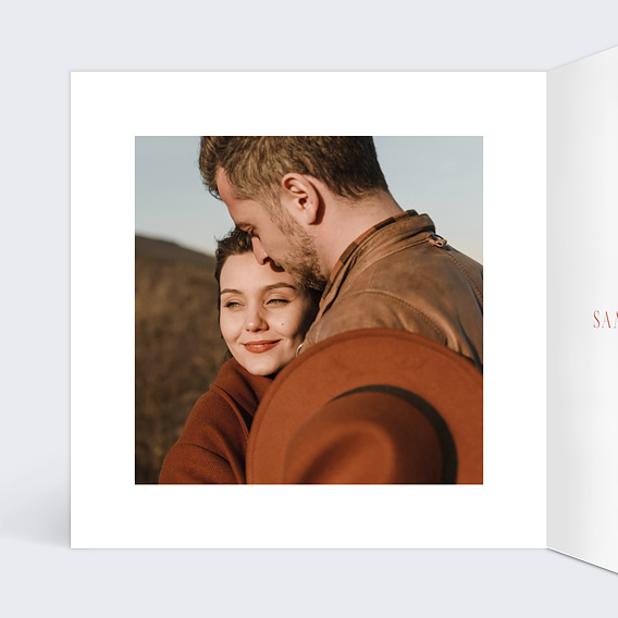 Faire part mariage Programme Illustré Intérieur Gauche