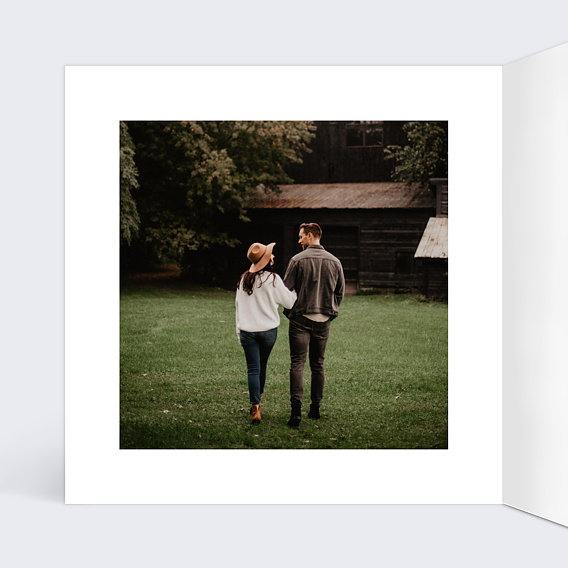 Faire part mariage Romantique Chic Intérieur Gauche