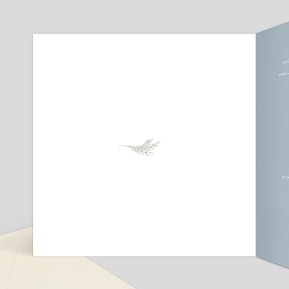 Faire part mariage Quiétude Intérieur Gauche