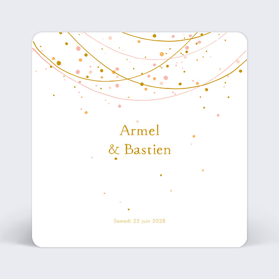 Faire part mariage Fairy lights