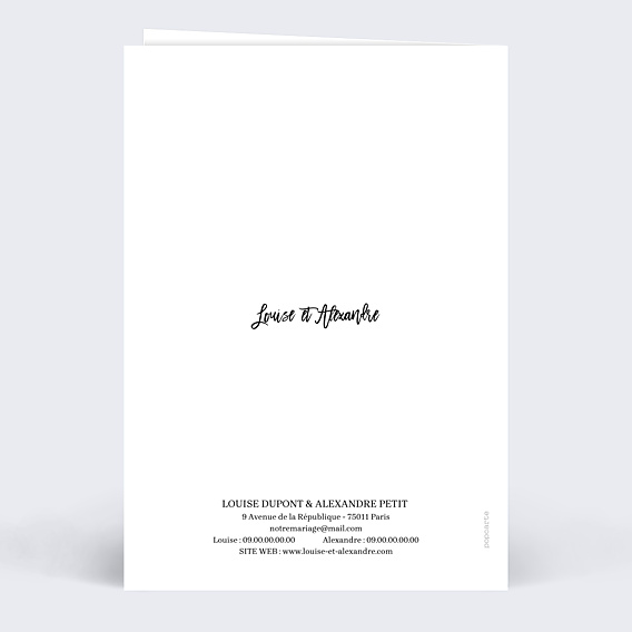 Faire-part Mariage Multiphoto Chic