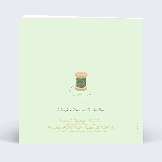 Faire-part Mariage Jolie Broderie