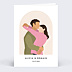Faire-part Mariage Couple en illustration minimaliste