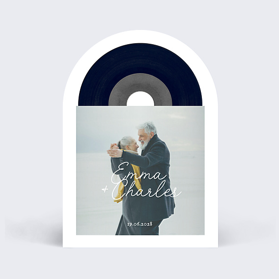 Faire-part Mariage Vinyle
