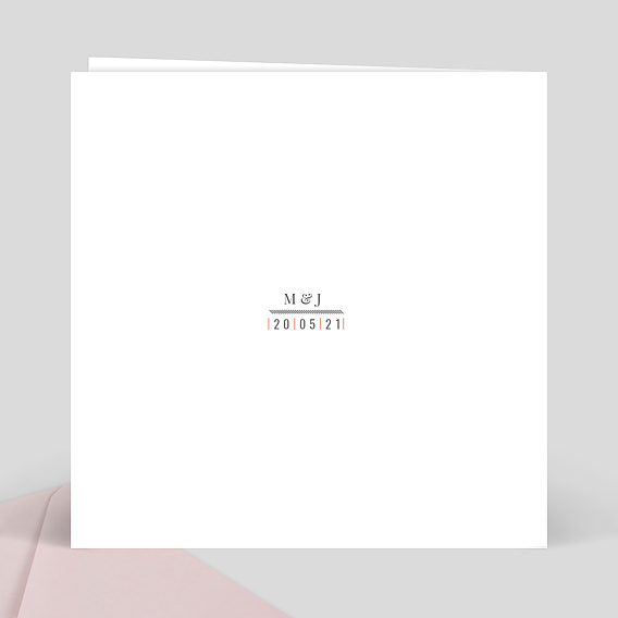 Faire part mariage Graphique Chic Verso