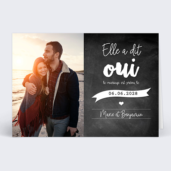 Faire-part Mariage Jolie Craie
