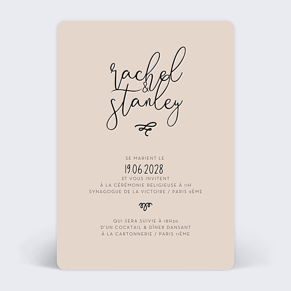 Faire-part Mariage Mister M Studio Stanley