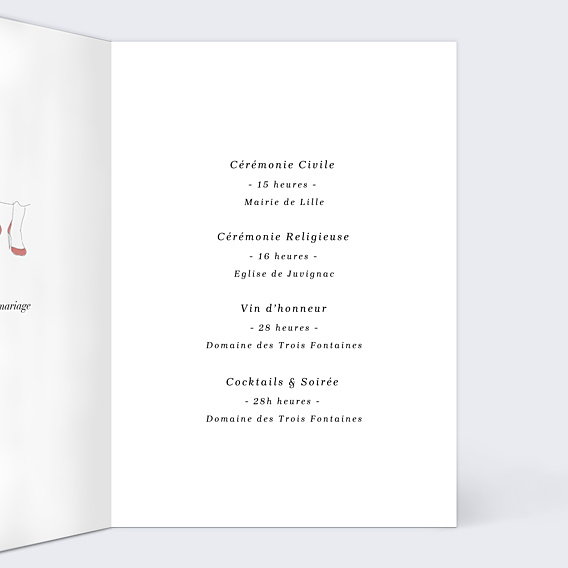 Faire-part Mariage Illustration Joie