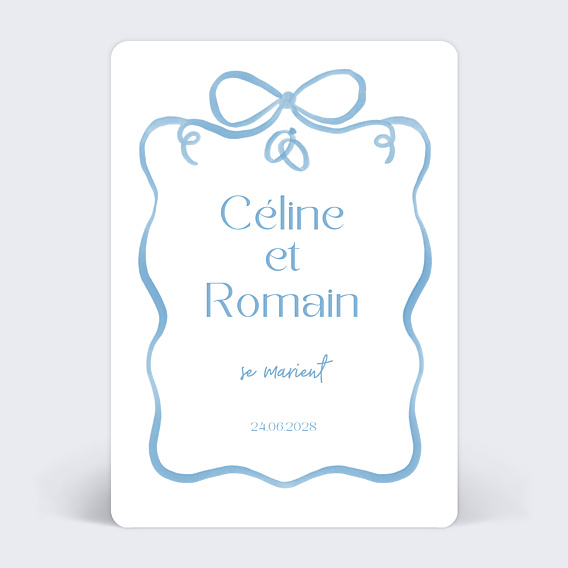 Faire part mariage Grand nœud