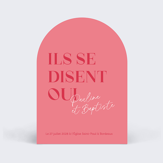 Faire part mariage Oui Coloré