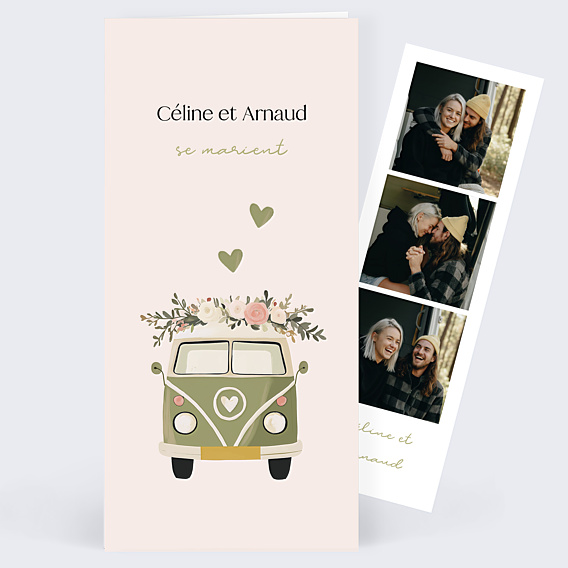 Faire-part Mariage Van des mariés