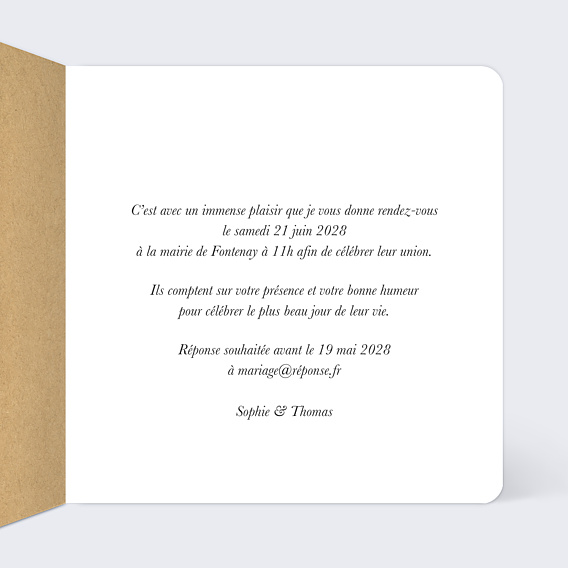 Faire-part Mariage Papa Maman