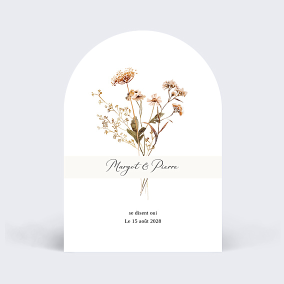 Faire-part Mariage Bouquet de fleurs