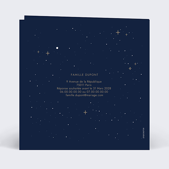 Faire-part Mariage Notre Constellation