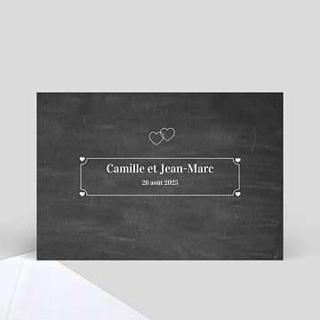 Faire-Part de Mariage Virtuel Pastille ardoise
