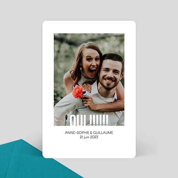 Faire-Part de Mariage Virtuel Typographie Oui !!!