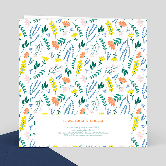 Faire-part Mariage Pop Liberty
