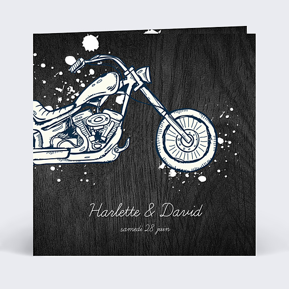 Faire part mariage Route 66