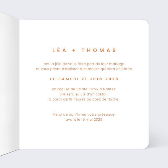 Faire-part Mariage Petite Fleur